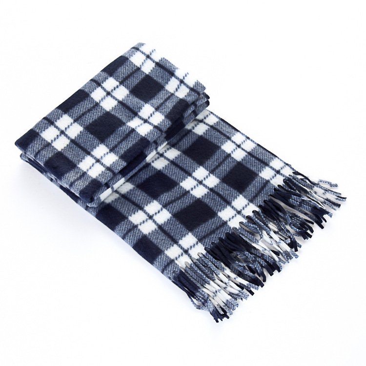 Autumn And Winter Black And White Plaid Plus-sized Thickening Thermal Men's And Women's Scarf - Image 10