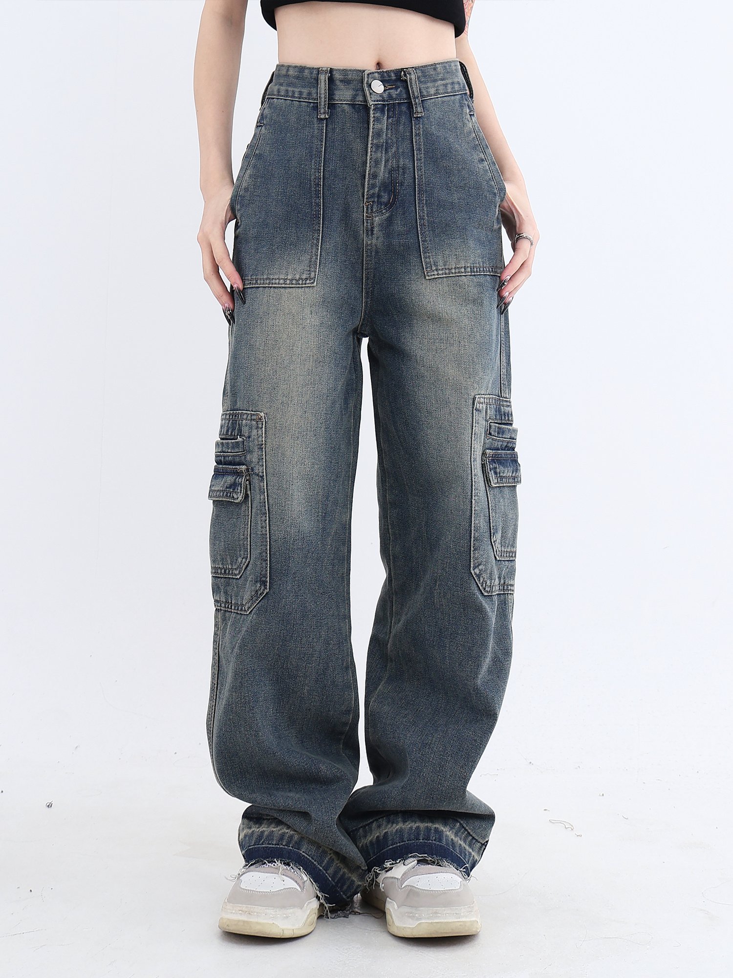 American Vintage High Waist Jeans Women's Wash - Image 5