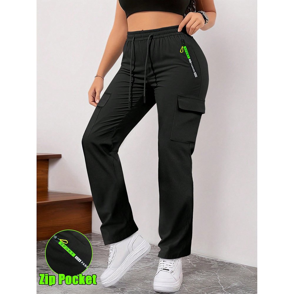 Women's Casual Retro Large Pocket Casual Pants - Image 5