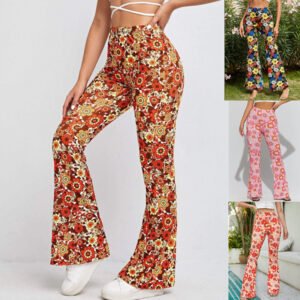 Fashion Printing Hip Hop Style Bell-bottom Pants