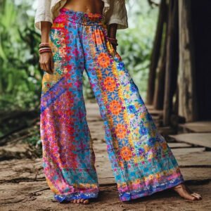Women's Bohemian Vacation Loose Wide-leg Pants
