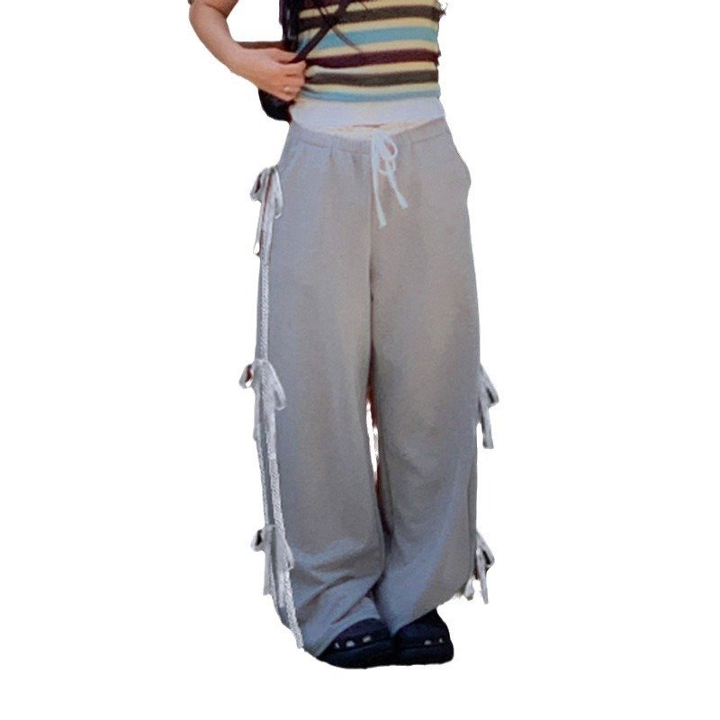 Women's Fashion Stitching Bow Casual Sweatpants - Image 5