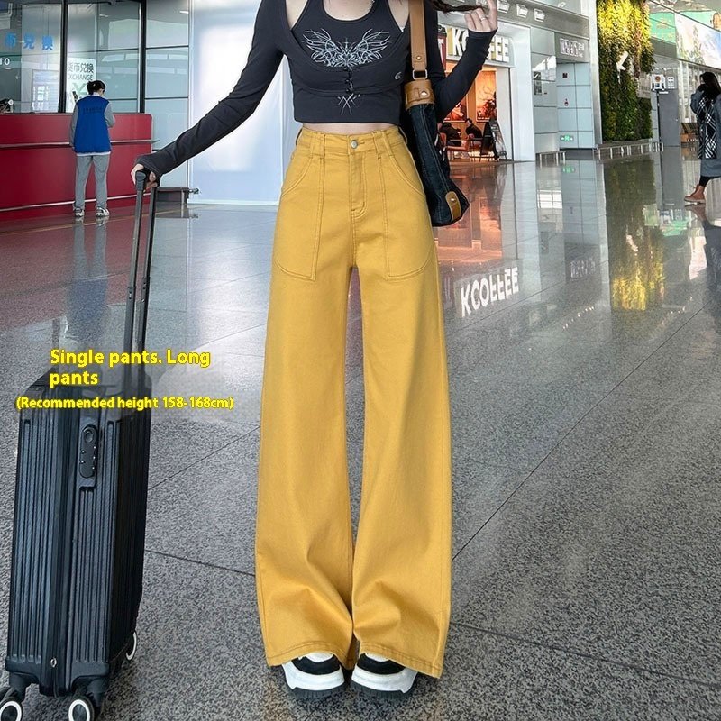 Women's High Waist Straight Jeans Loose Wide Leg - Image 7