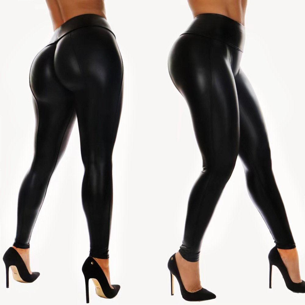 Sports Slim-fitting Solid Color Stitching Yoga Pants Leggings - Image 4
