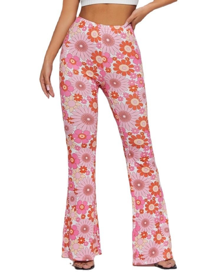Fashion Printing Hip Hop Style Bell-bottom Pants - Image 7