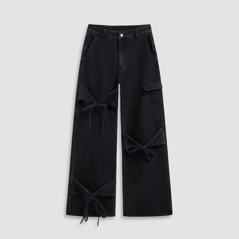 Women's Fashionable Wide Leg Pants Loose Trousers - Image 5