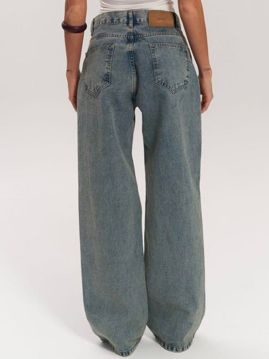 Vintage Straight-leg Hollow Textured Jeans - Image 3