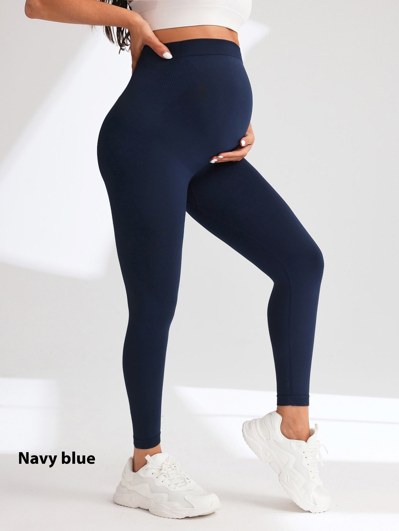 Pregnant Women Yoga Pants Slim High Waist Seamless Leggings Tight - Image 2