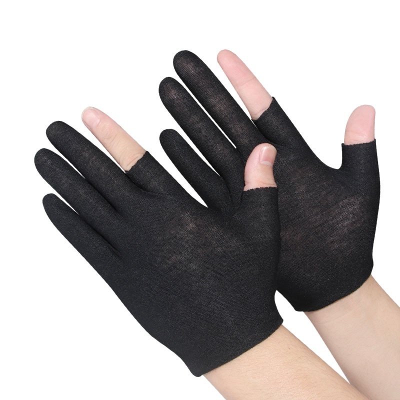 Exposed Five-finger White Cotton Gloves Half-finger And Breathable Sweat-absorbent Thin - Image 9