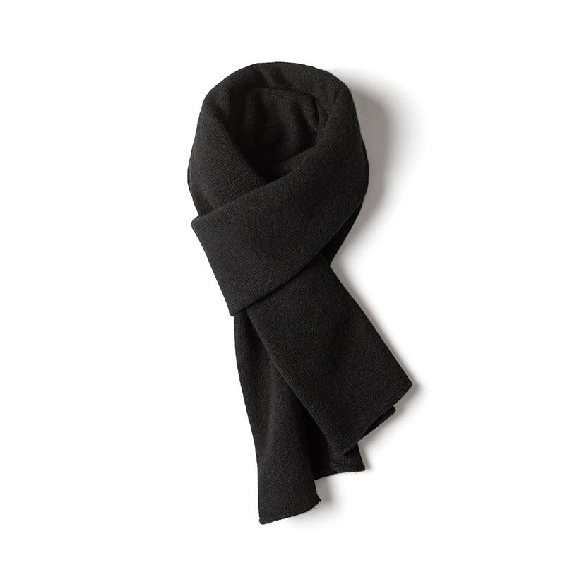 100 Pure Cashmere Scarf Men's And Women's Winter Long Thickened Knitted - Image 7