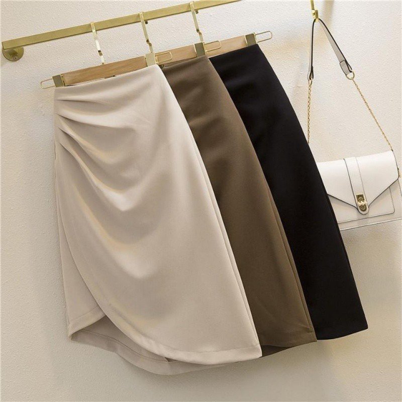 Sexy Pleated High Waist Look Taller Slimming Sheath Skirt - Image 7