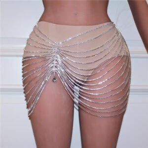 Sexy Nightclub Tassel Pendant Waist Chain Dance Skirt