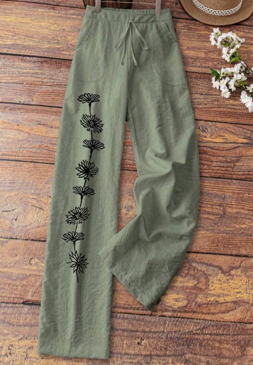 Fashion Casual Printing Loose Trousers For Women - Image 5