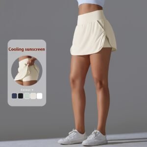 New Fake Two-piece Inner Wear Nude Feel Slim Fit Slimming Exercise Skirt