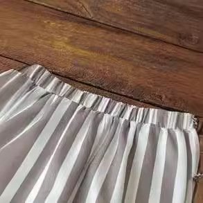 Women's Casual Striped Trousers With Decorative Buttons - Image 4
