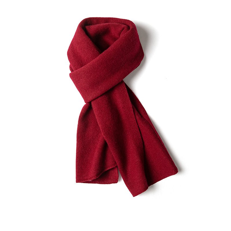 100 Pure Cashmere Scarf Men's And Women's Winter Long Thickened Knitted - Image 3
