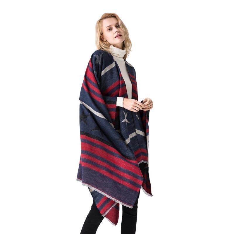 Cashmere Cape Split Shawl Air Conditioning Blanket - Image 5