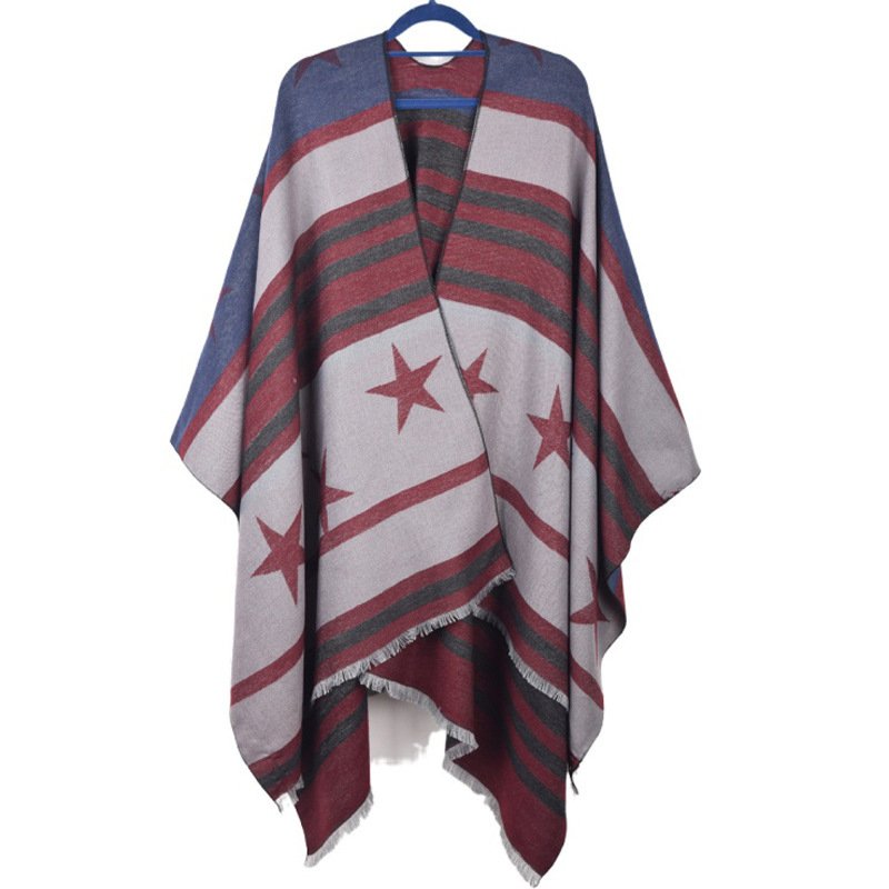 Cashmere Cape Split Shawl Air Conditioning Blanket - Image 10