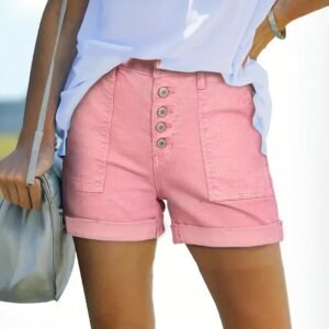 Summer Womens Denim Lift Shorts Simple Style