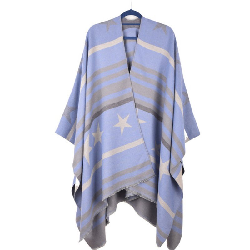 Cashmere Cape Split Shawl Air Conditioning Blanket - Image 7