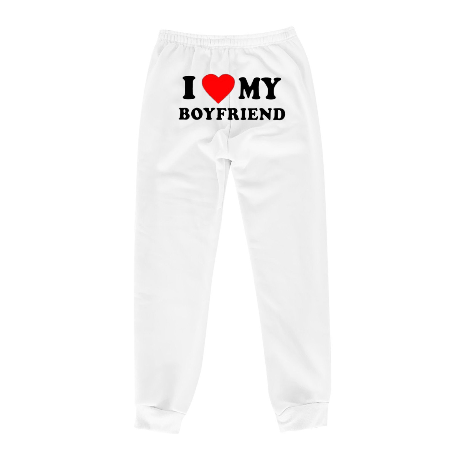 I Love MY BOYFRIEND Printed Trousers Casual Sweatpants Men And Women Sports Pants - Image 8
