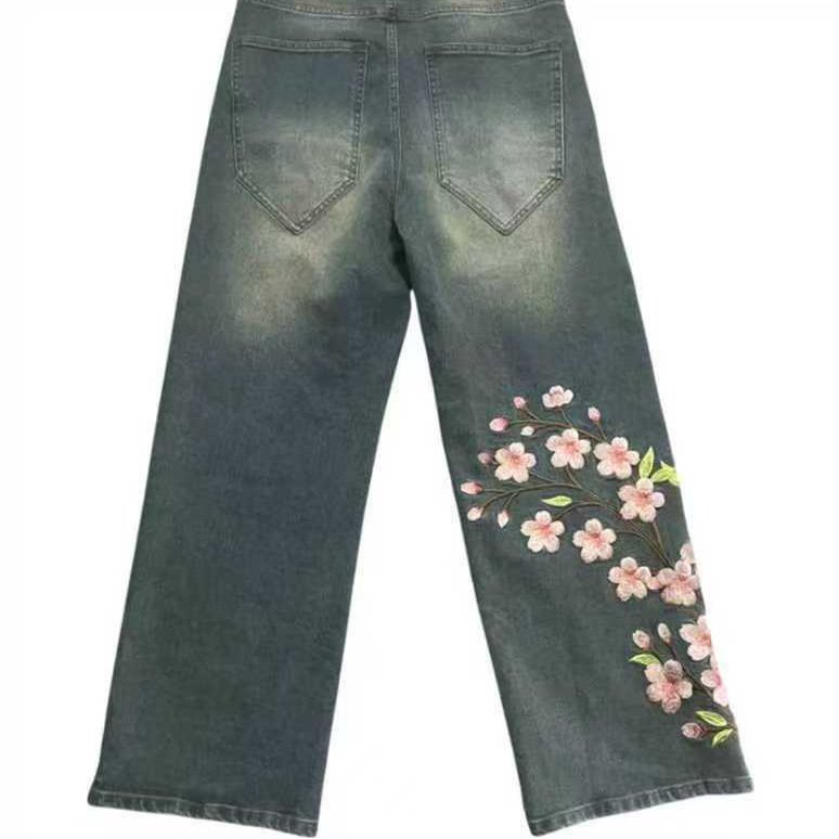 Women's American Retro Washed Casual Loose Pants - Image 4