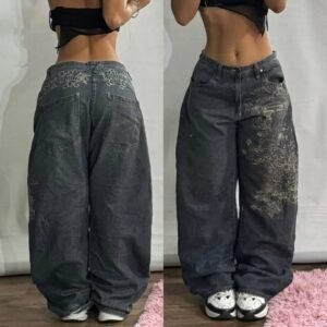 American Retro High Street Wide Leg Jeans For Women Spring And Autumn New