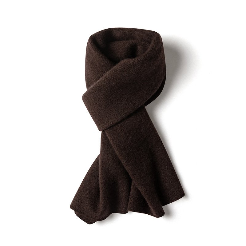 100 Pure Cashmere Scarf Men's And Women's Winter Long Thickened Knitted - Image 8