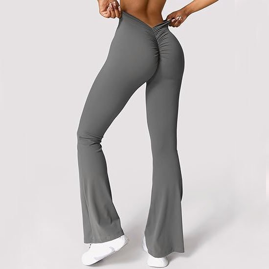 Peach Hip Raise Yoga Bell-bottom Pants Fitness Exercise Quick-drying - Image 2