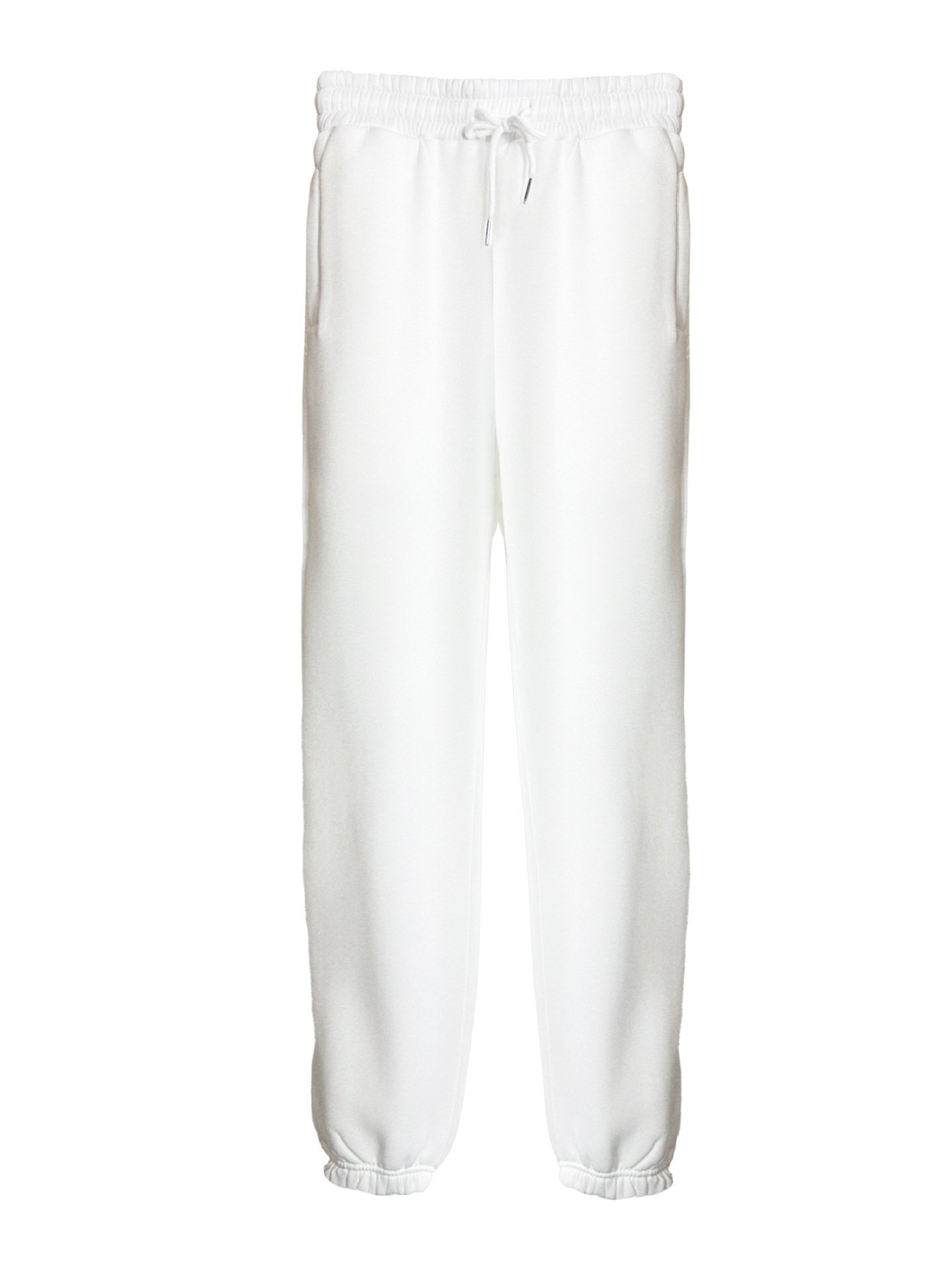 Solid Color With Fur Sweatpants Casual Sports Jogging High Waist Loose Tappered Home Casual Pants - Image 8