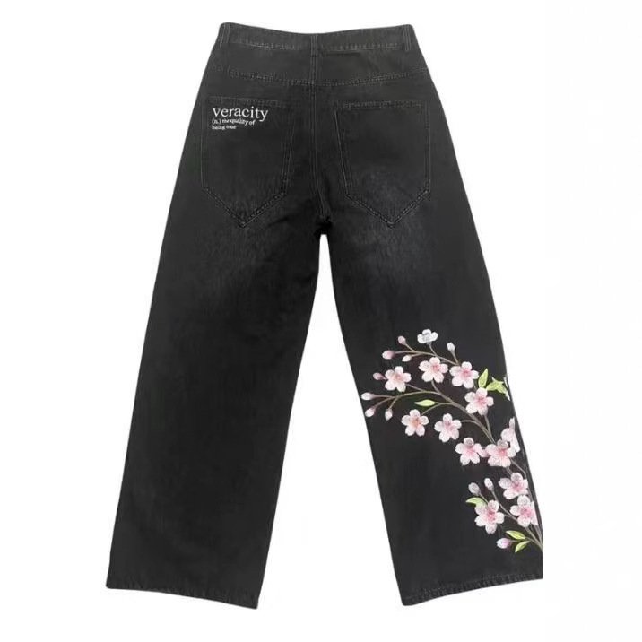 Women's American Retro Washed Casual Loose Pants - Image 2