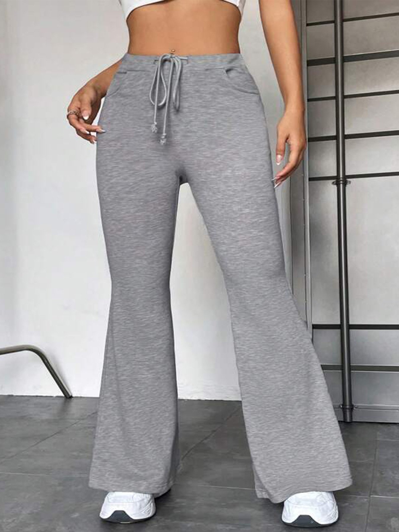 European And American Stitching Yoga Exercise Pants Outdoor Casual Flared Pants - Image 6