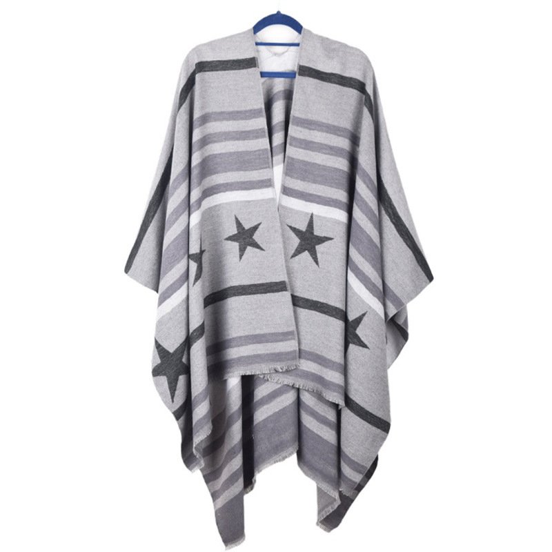Cashmere Cape Split Shawl Air Conditioning Blanket - Image 9