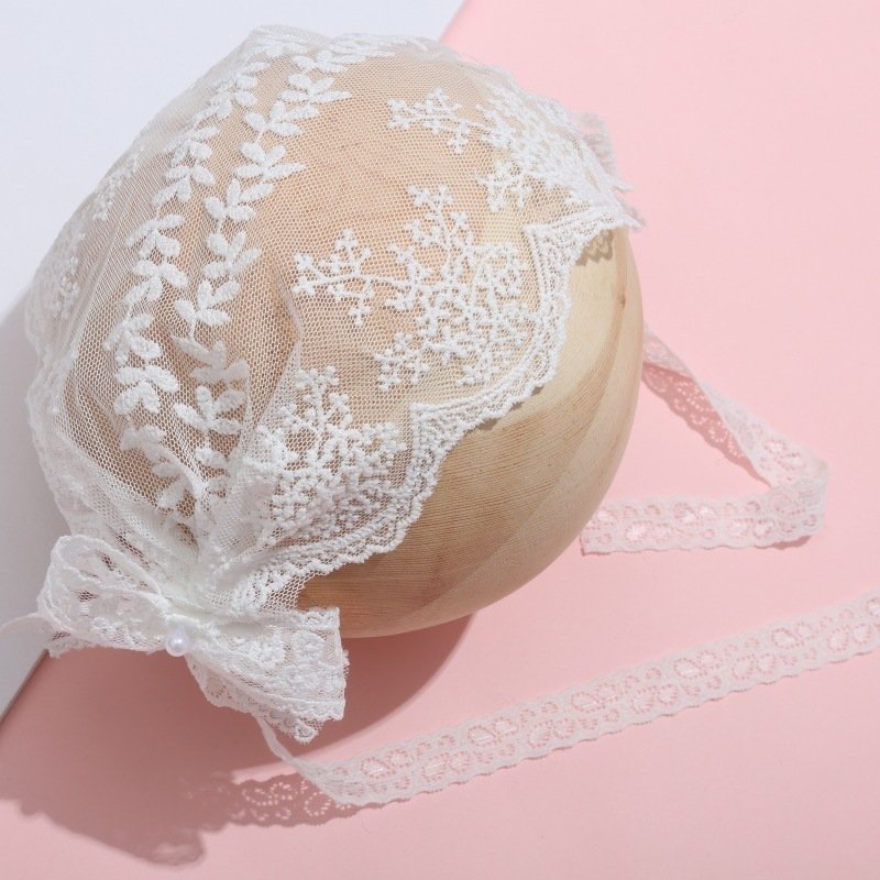 Children's Lace Decor Hat Summer Thin Princess Care Door Bow Baby Girl Hair Band - Image 7