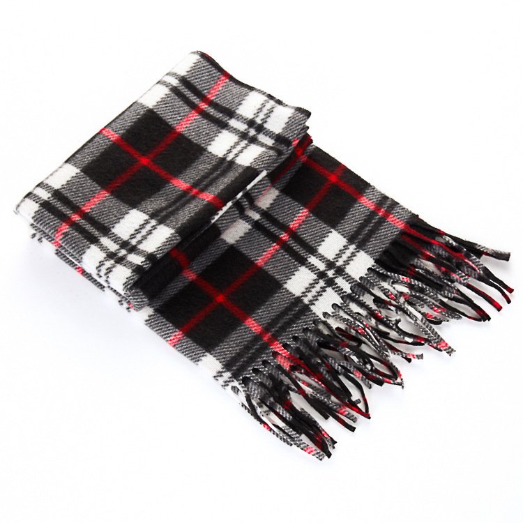 Autumn And Winter Black And White Plaid Plus-sized Thickening Thermal Men's And Women's Scarf - Image 7