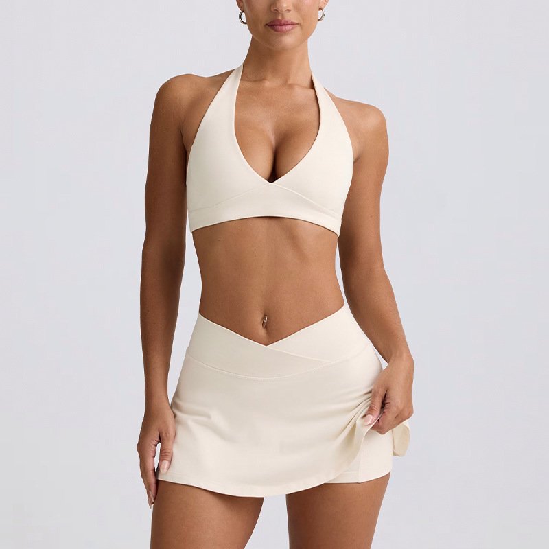 Shockproof High Elastic Brushed Fitness Tennis Skirt - Image 2