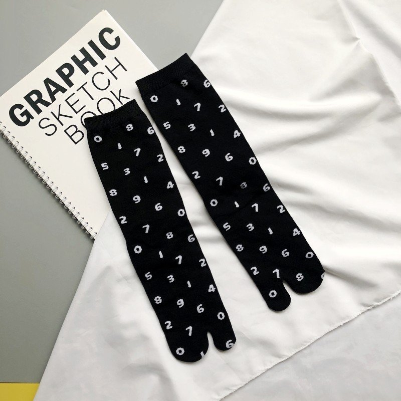 Toe Socks 200-needle Jacquard Combed Cotton For Women - Image 3