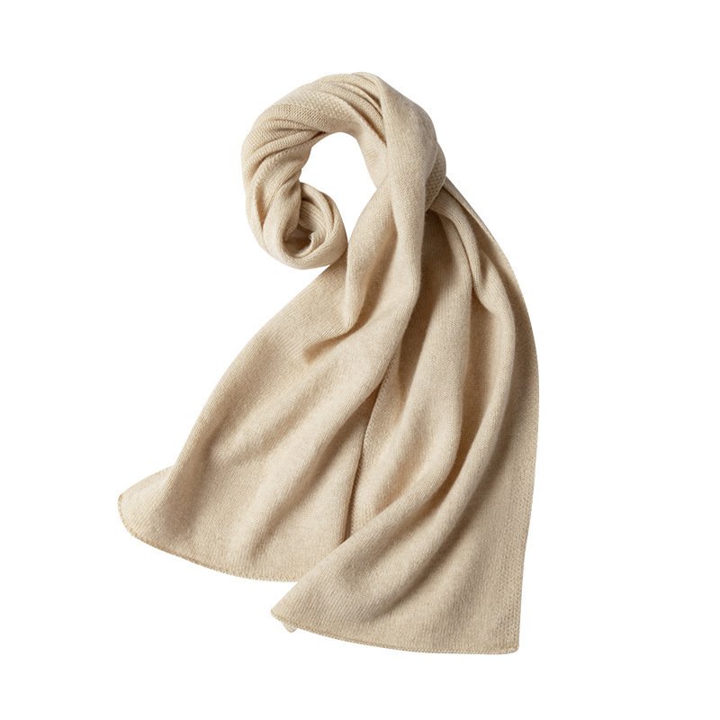 100 Pure Cashmere Scarf Men's And Women's Winter Long Thickened Knitted - Image 5