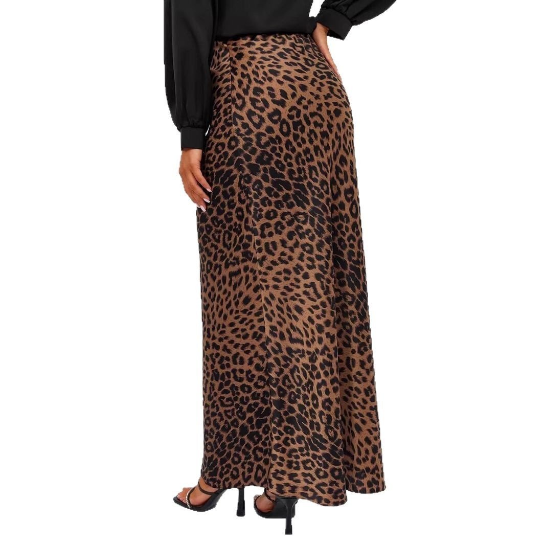 Women's Leopard Fishtail High Waist Casual Skirt - Image 5