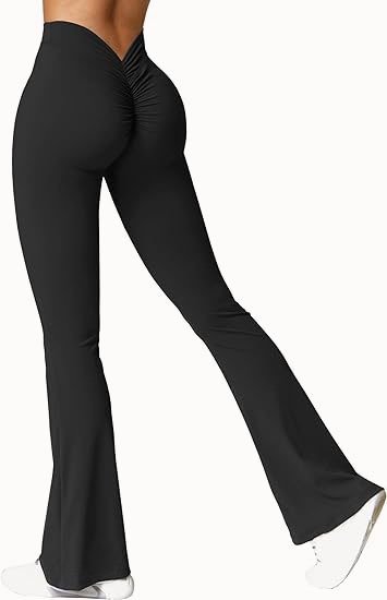 Peach Hip Raise Yoga Bell-bottom Pants Fitness Exercise Quick-drying - Image 6