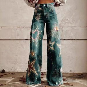 European And American Plus Size Women's Denim Casual Pants